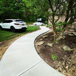 concrete sidewalk carousel